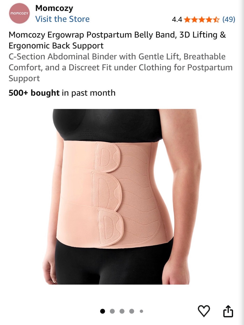 Momcozy Postpartum Belly Band - Nude